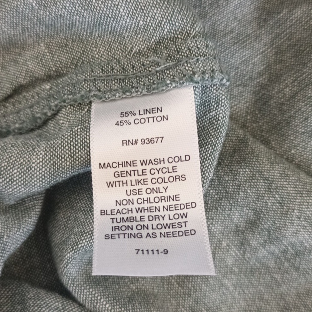 Liz Claiborne Green Linen Blend Pants Size 2X - Picture 4 of 5